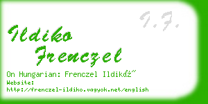 ildiko frenczel business card